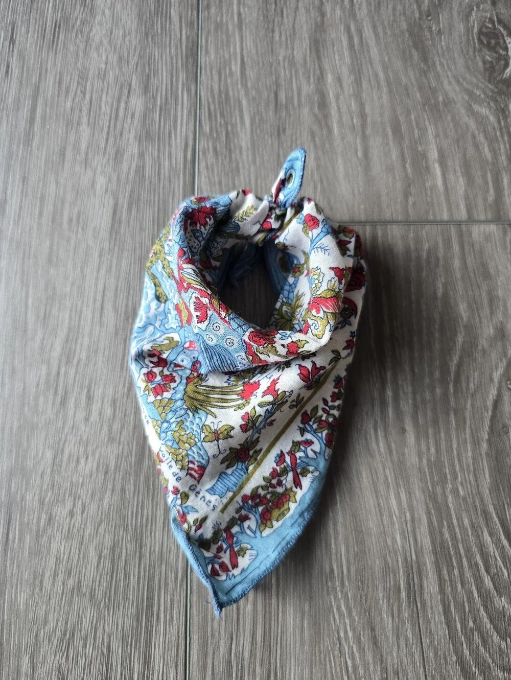Musée de l'Impression Mulhouse Voile de Gênes Floral Cotton Scarf Toile France